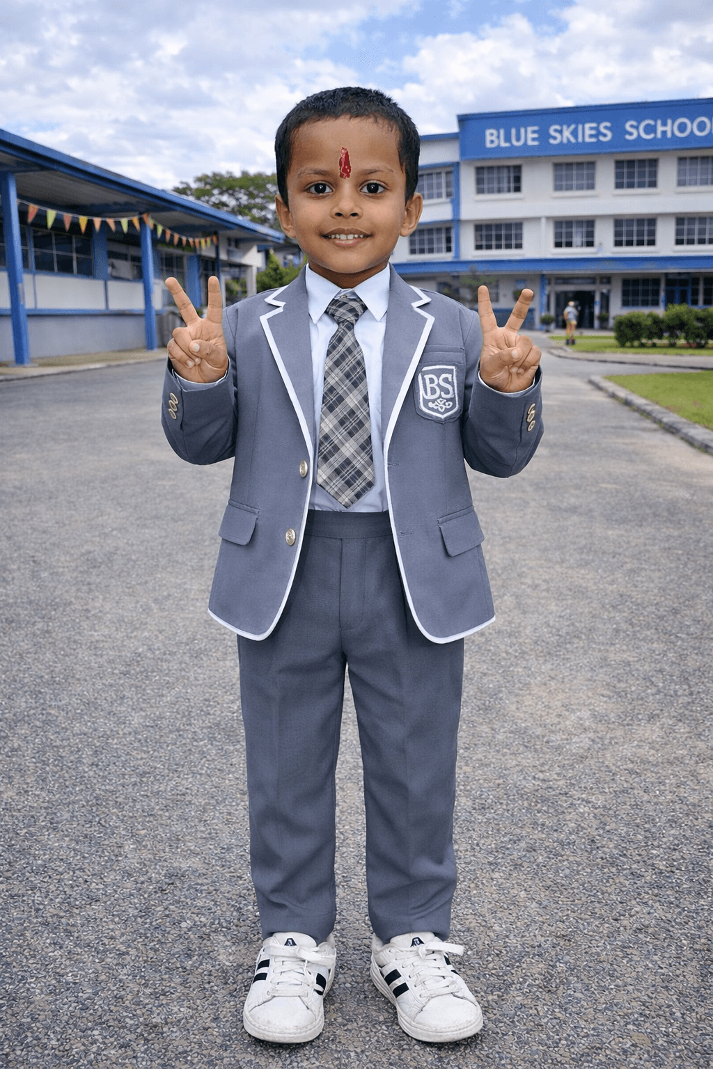 Blue Skies School Student Boy